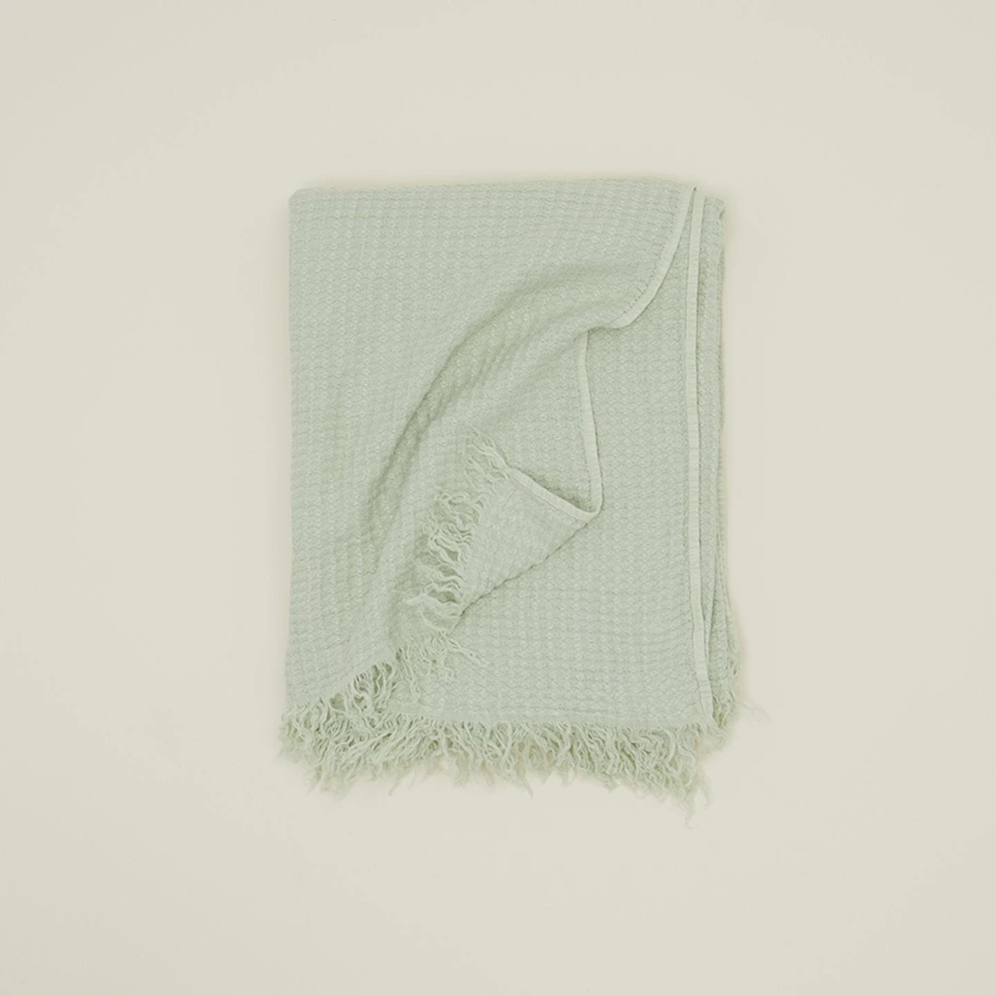 Simple Linen Throw - Sage