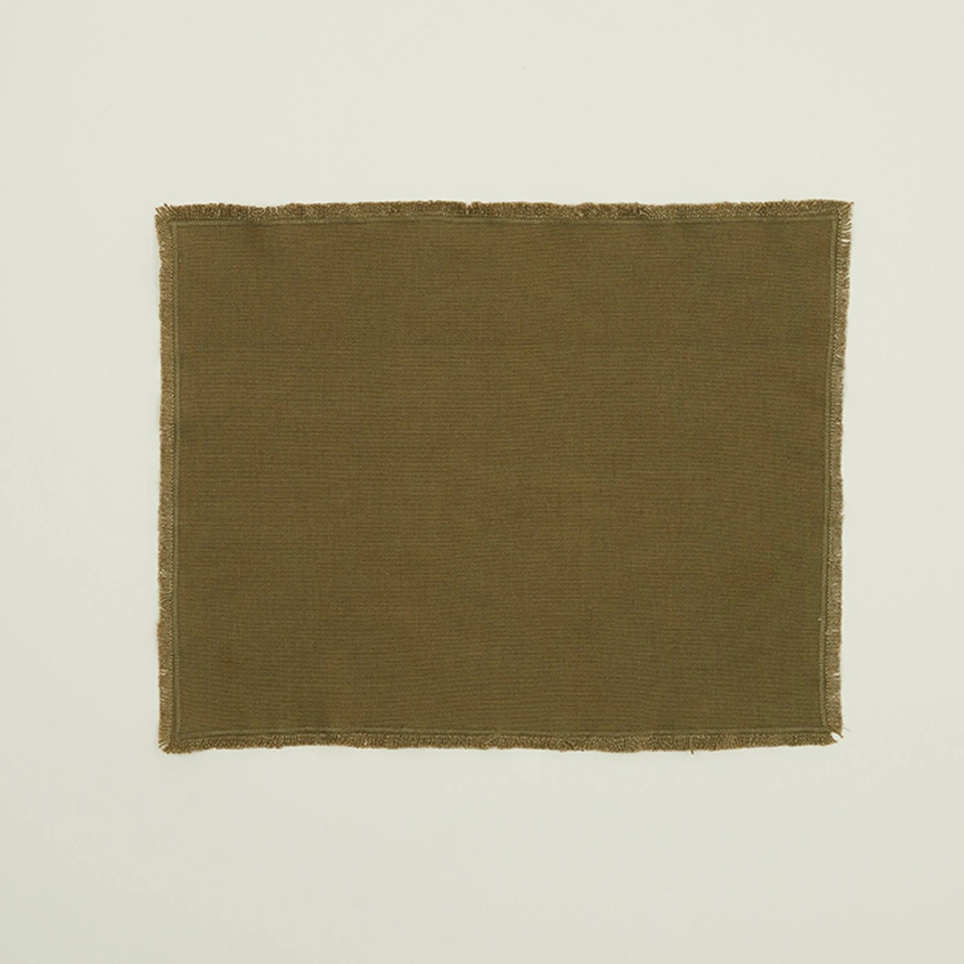 Essential Cotton Placemats, Set Of 4 - Olive