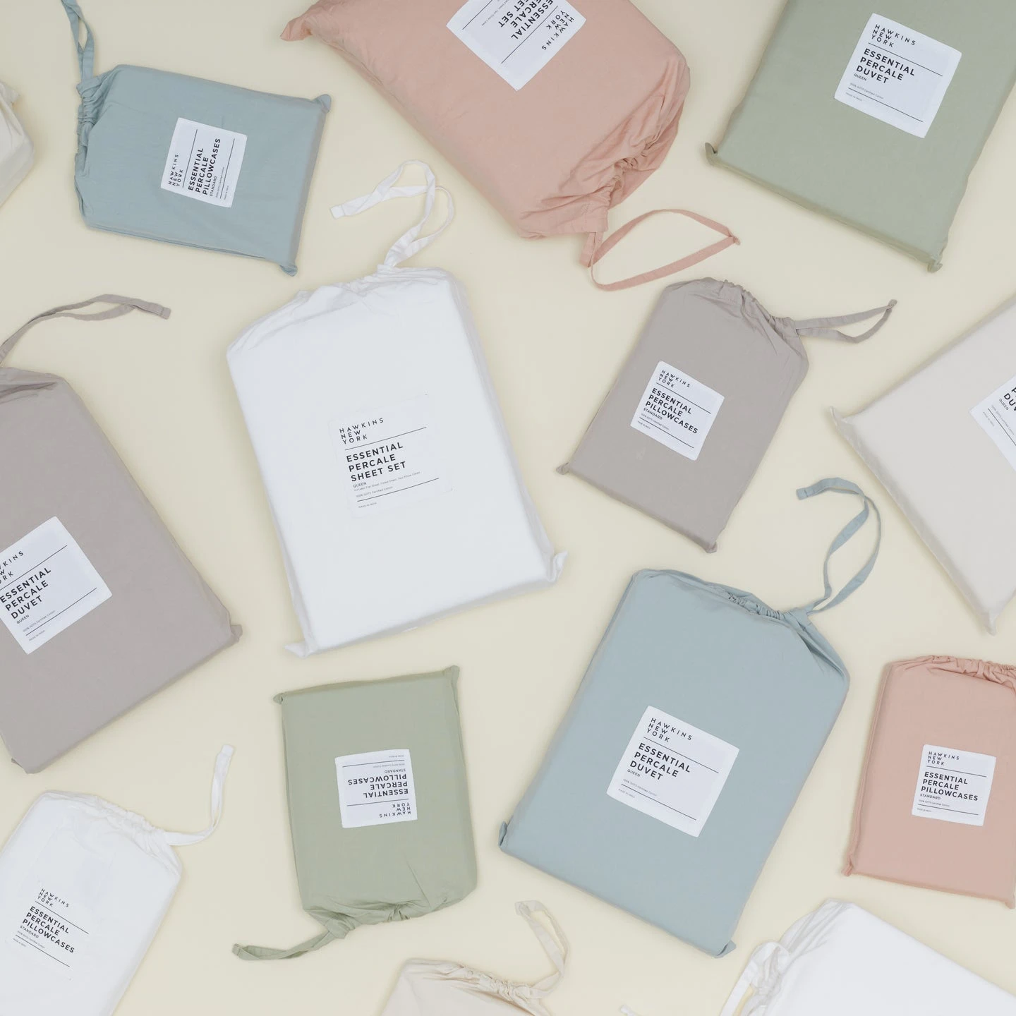 Essential Percale Duvet - Light Grey - Image 6