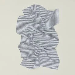 Chambray Linen Towel - Navy