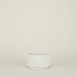 Contour Ribbed Planter - White