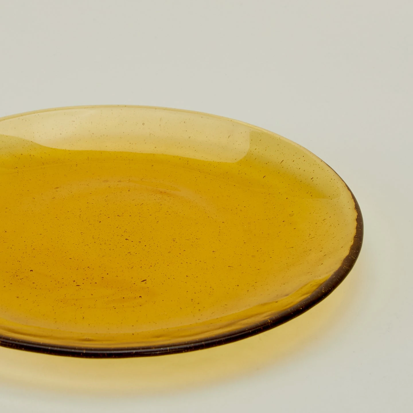 Glass Salad Plate - Amber - Image 6