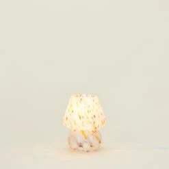 Glass Mini Mushroom Lamp - Confetti Multi