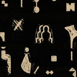 Rubbings Wallpaper - Black