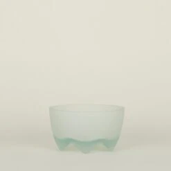Large Frosted Footed Bowl - Sky
