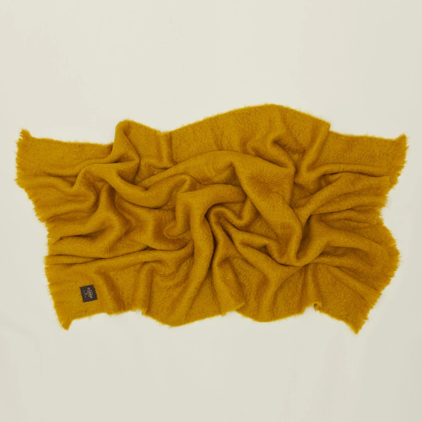 Solid Mohair Throw - Mustard - Image 2