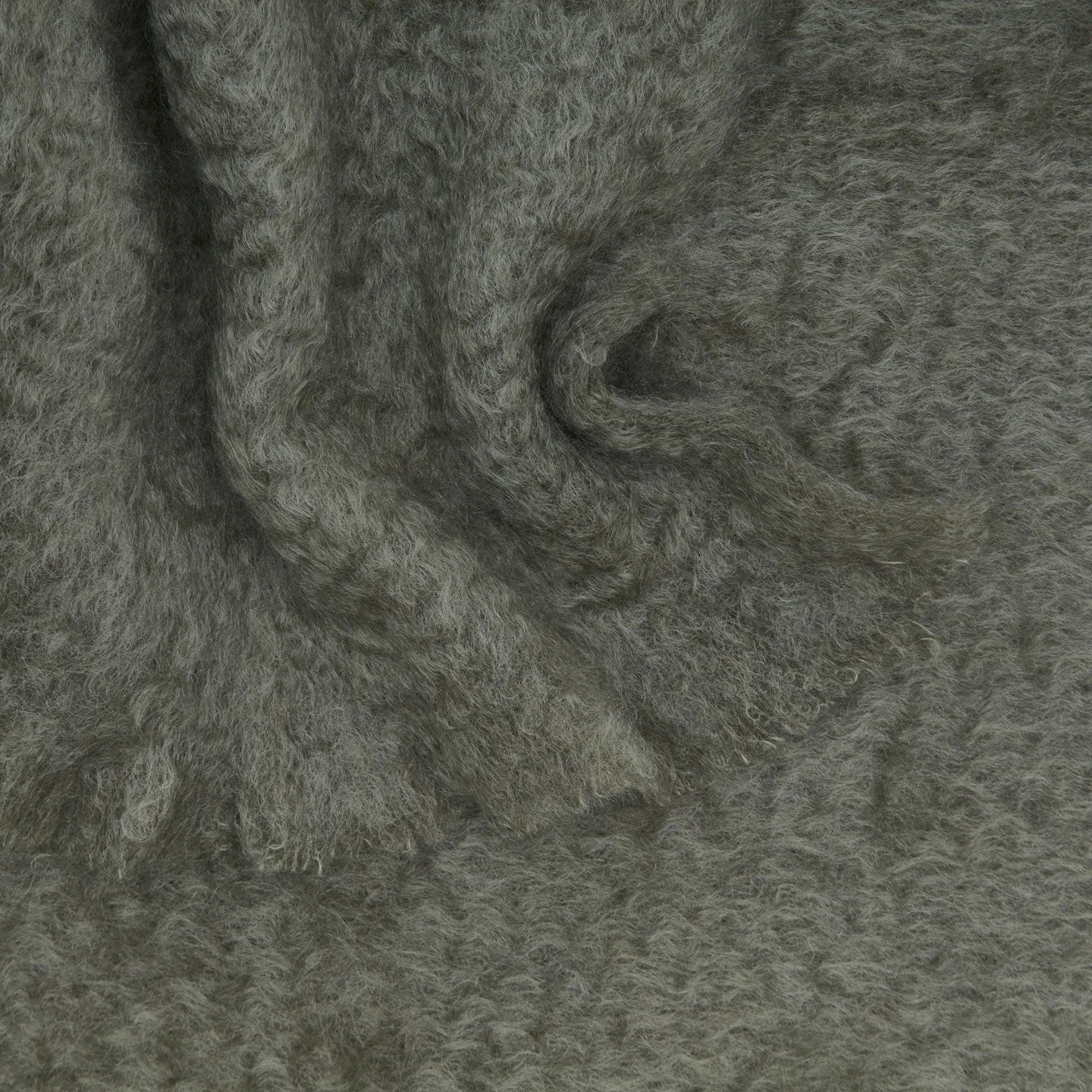 Solid Mohair Throw - Olive - Image 3
