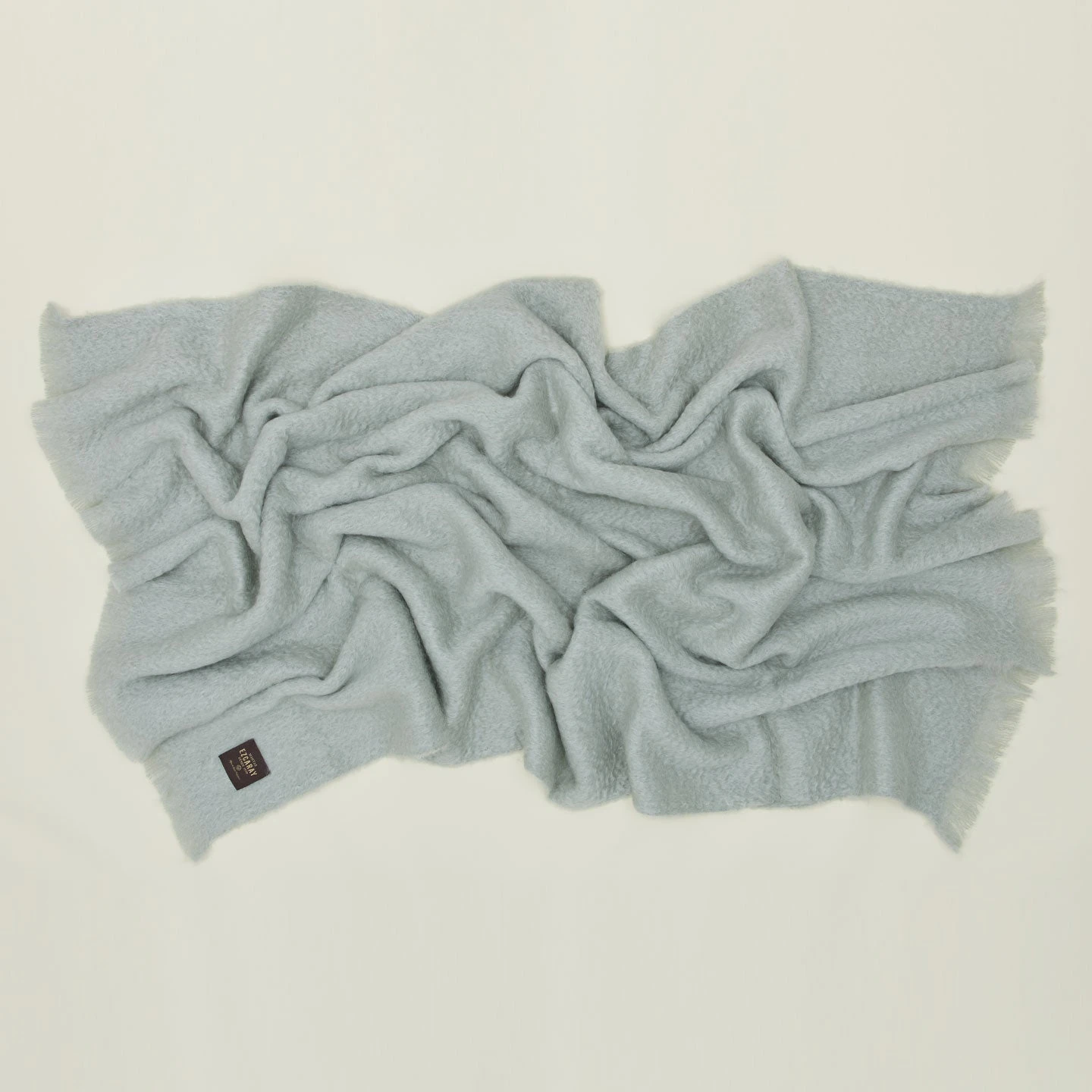 Solid Mohair Throw - Sky - Image 2