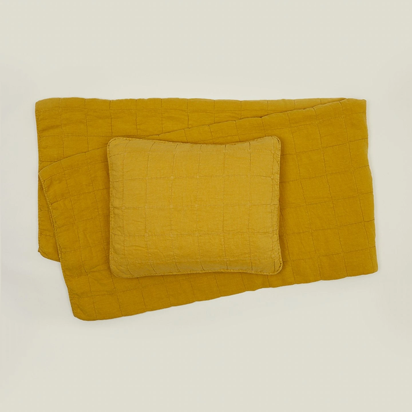 Simple Linen Quilt - Mustard - Image 3