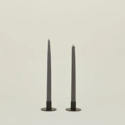 Essential Metal Candle Holders, Set Of 2 - Black