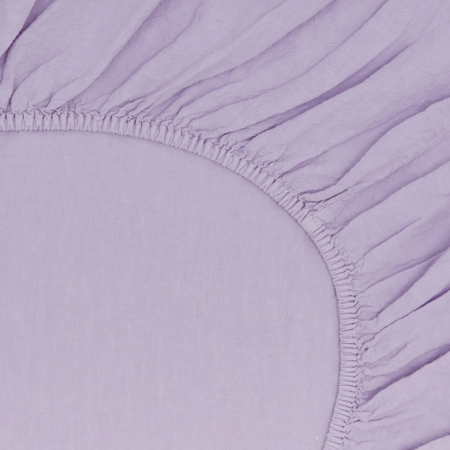 Simple Linen Fitted Sheet - Lilac - Image 2