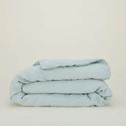 Simple Linen Duvet - Sky