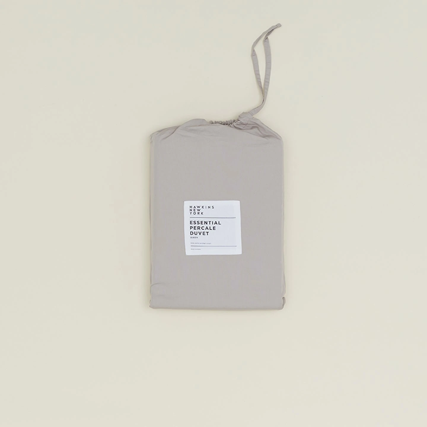 Essential Percale Duvet - Light Grey - Image 5