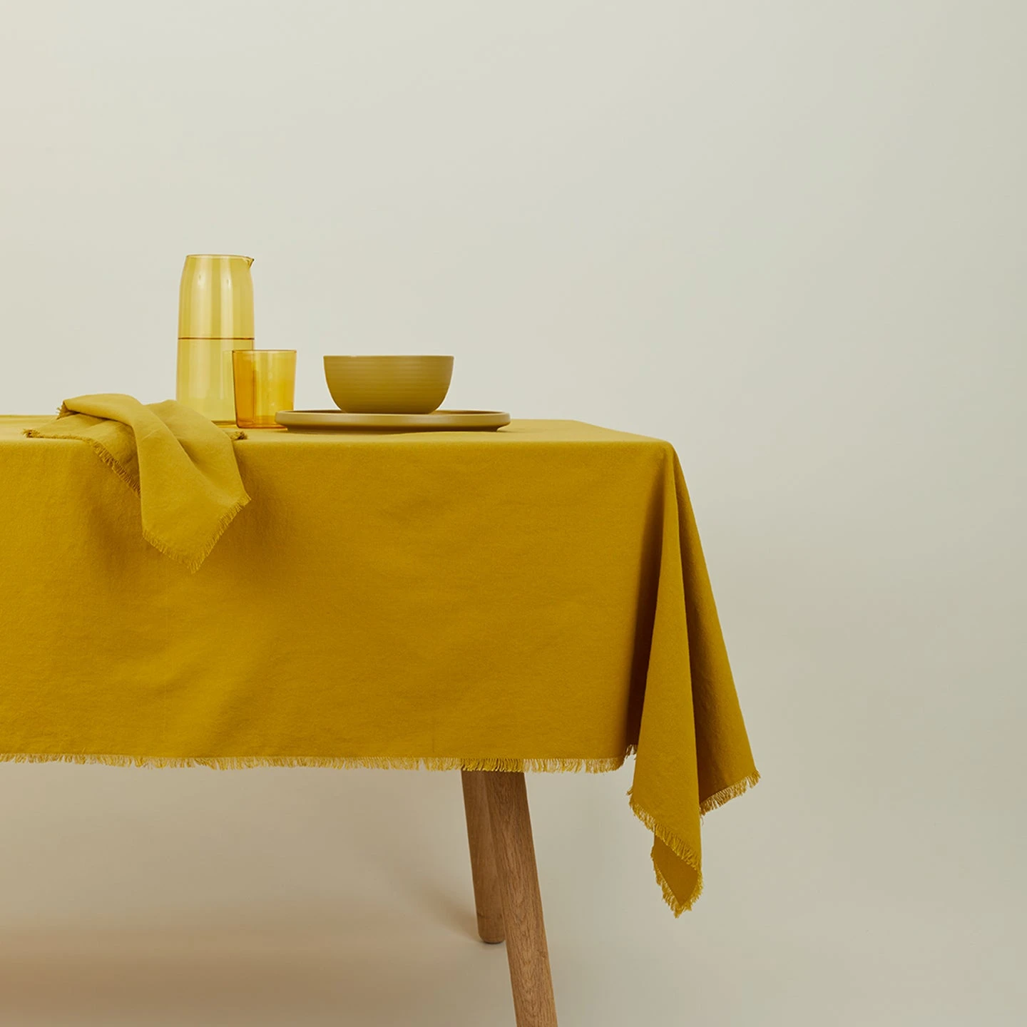 Essential Cotton Tablecloth - Mustard - Image 2