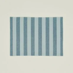 Essential Striped Placemat, Set Of 4 - Sky/Peacock