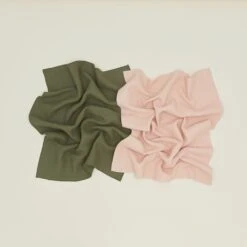 Essential Waffle Dish Towel - Blush/Olive