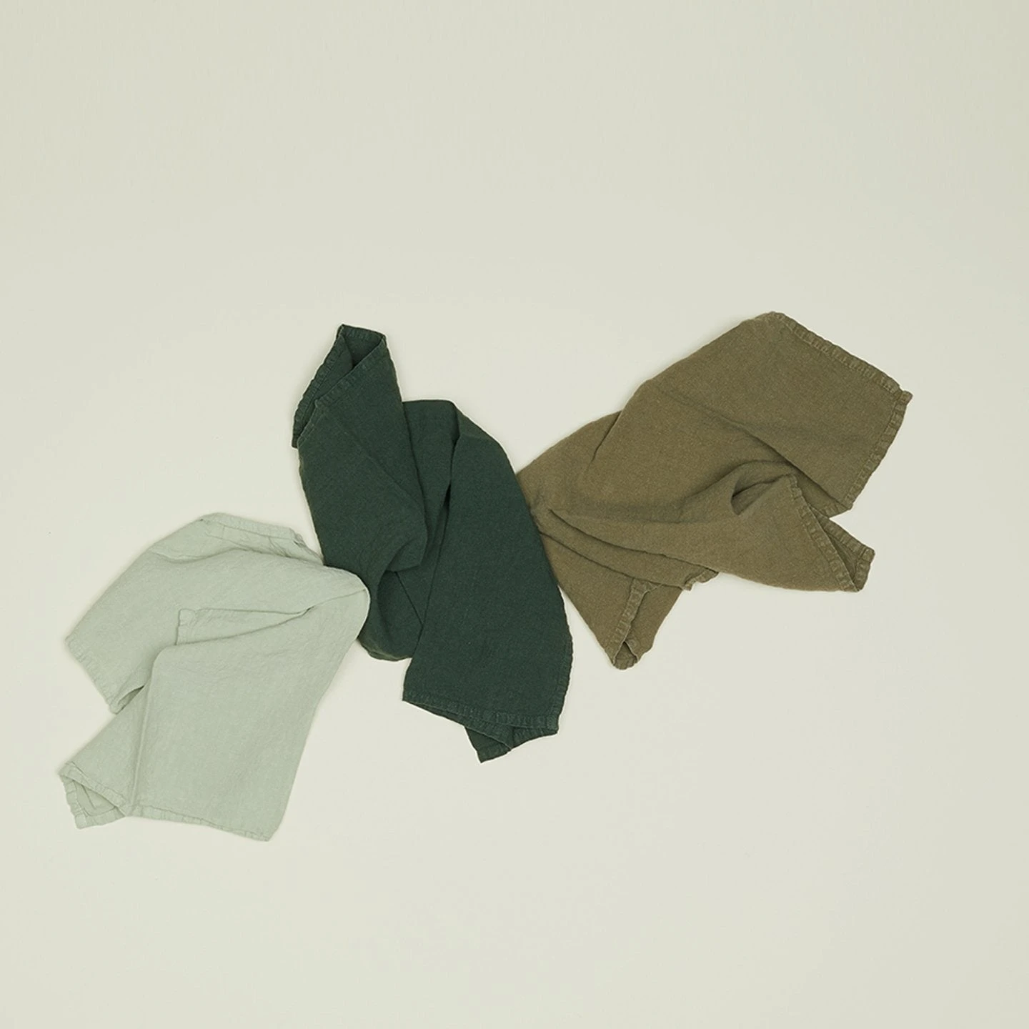 Simple Linen Napkin - Olive - Image 2