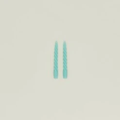 Twisted Taper Candle, Set Of 2 - Sky