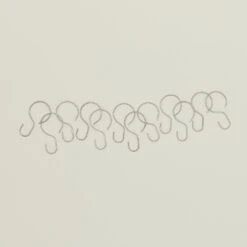 Shower Curtain Hooks, Set Of 12 - Stainless Steel