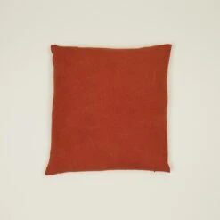 Simple Linen 22x22 Pillow - Rust