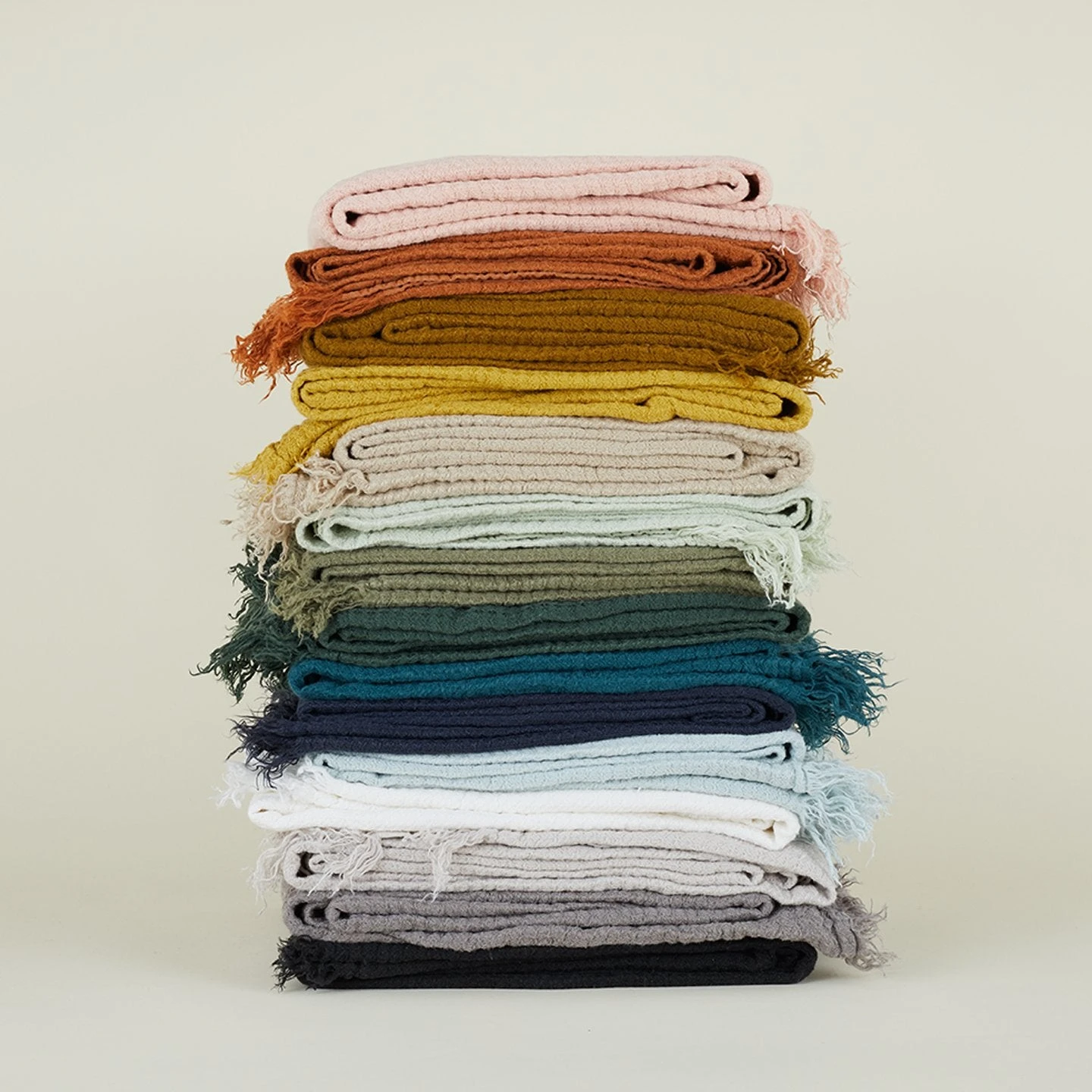 Simple Linen Throw - Sage - Image 2