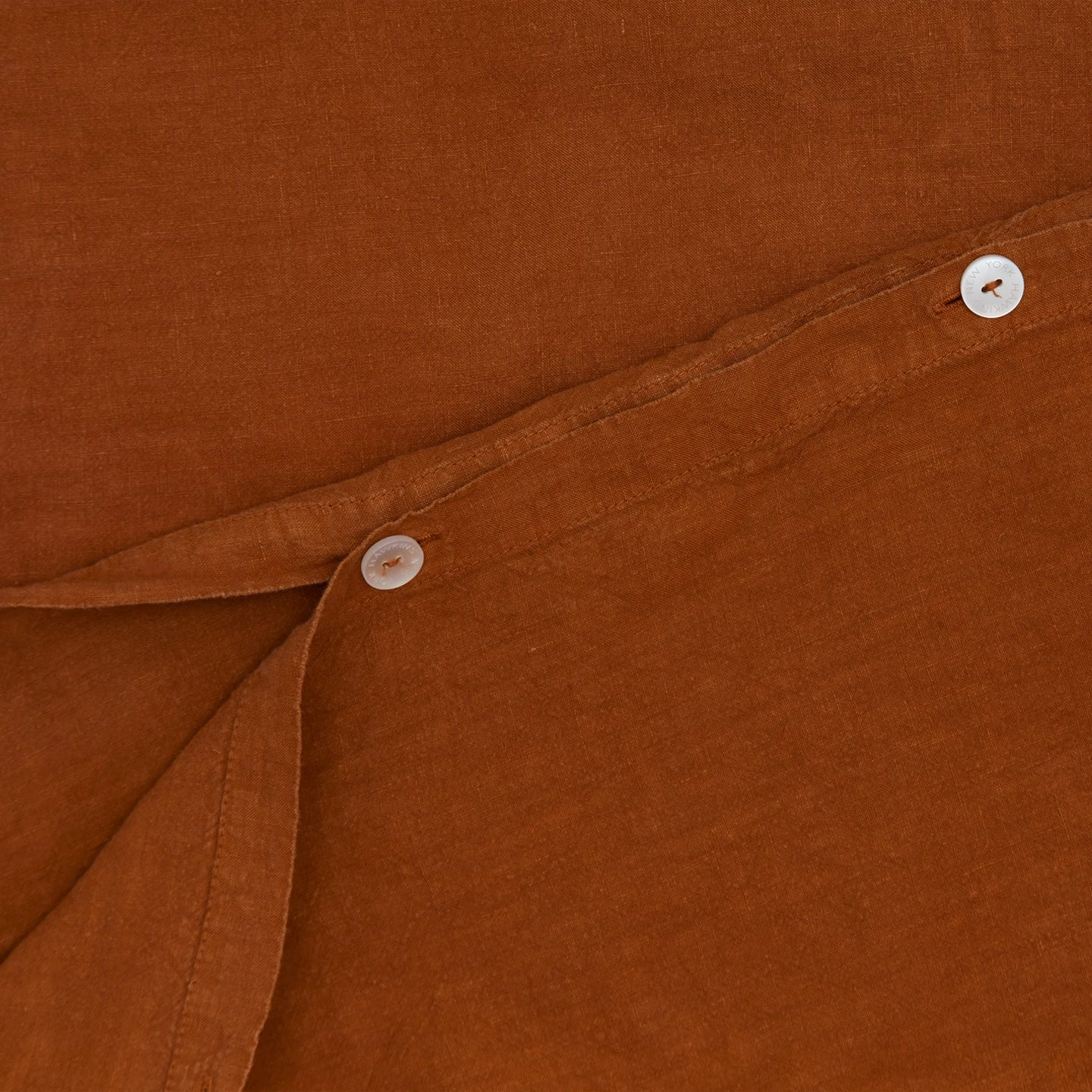 Simple Linen Duvet - Terracotta - Image 2