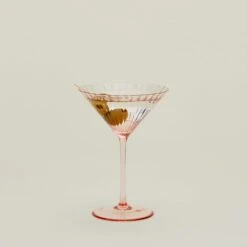 Ribbed Martini Glass