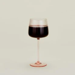 Ribbed Red Wine Glass