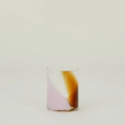 Hand Blown Tumbler - Blush/Amber