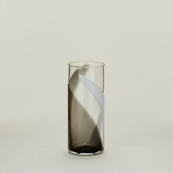 Blown Glass Highball - White/Grey
