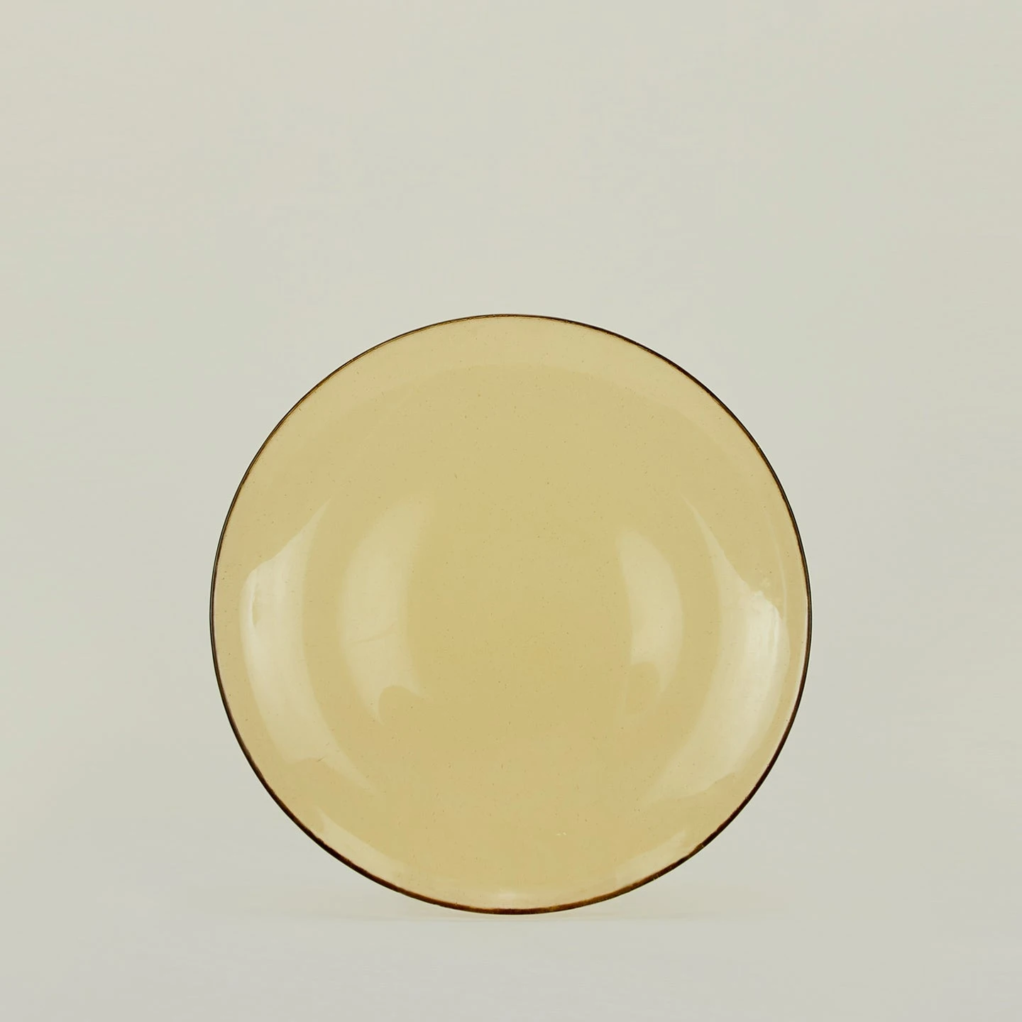 Glass Dinner Plate - Amber