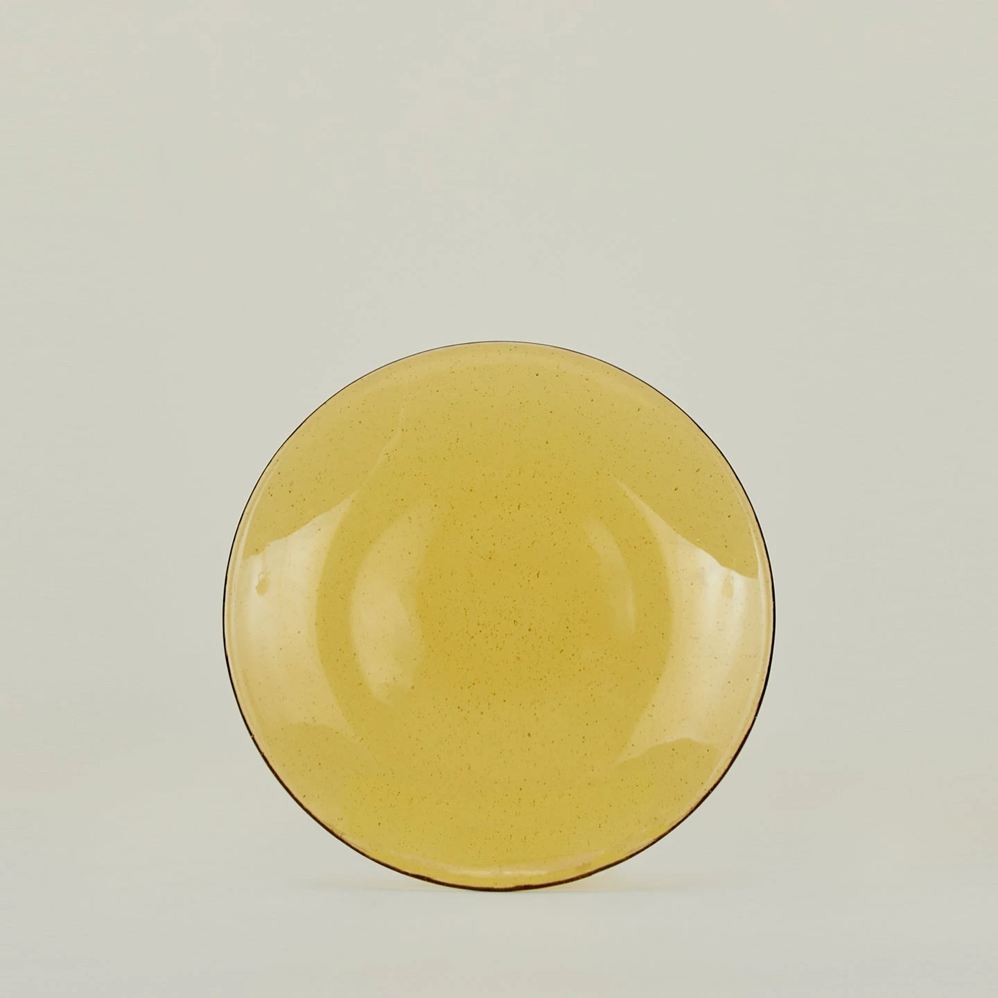 Glass Salad Plate - Amber - Image 2