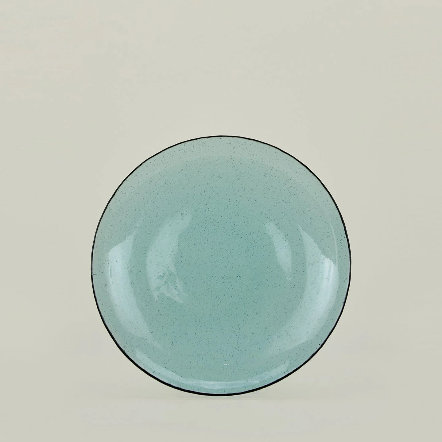 Glass Dinner Plate - Peacock