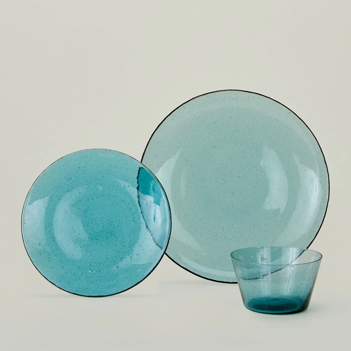 Glass Salad Plate - Peacock - Image 4