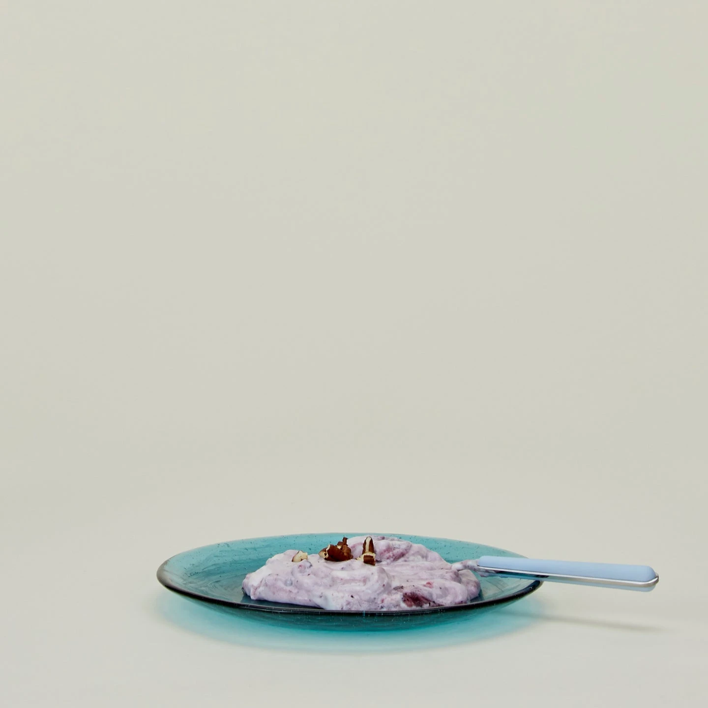 Glass Salad Plate - Peacock - Image 2