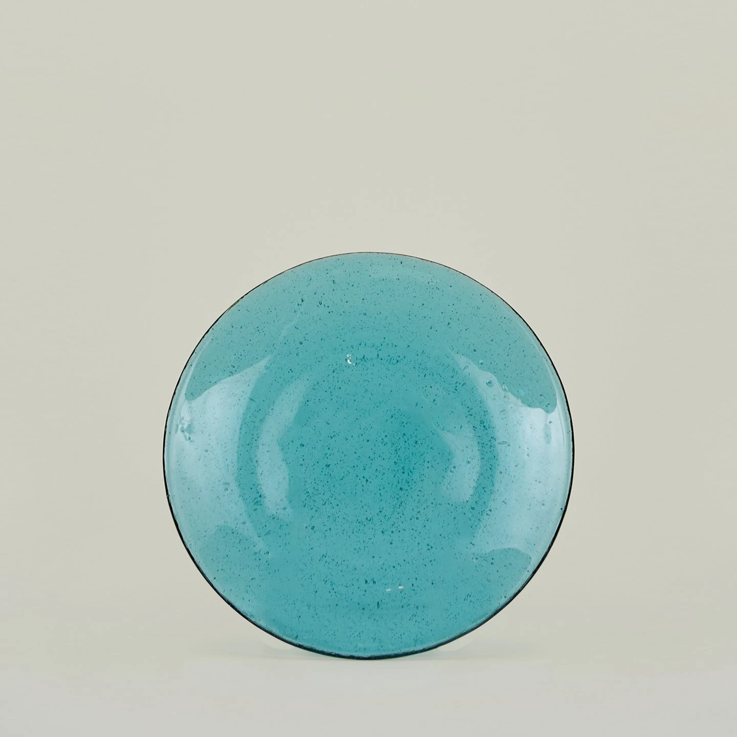 Glass Salad Plate - Peacock