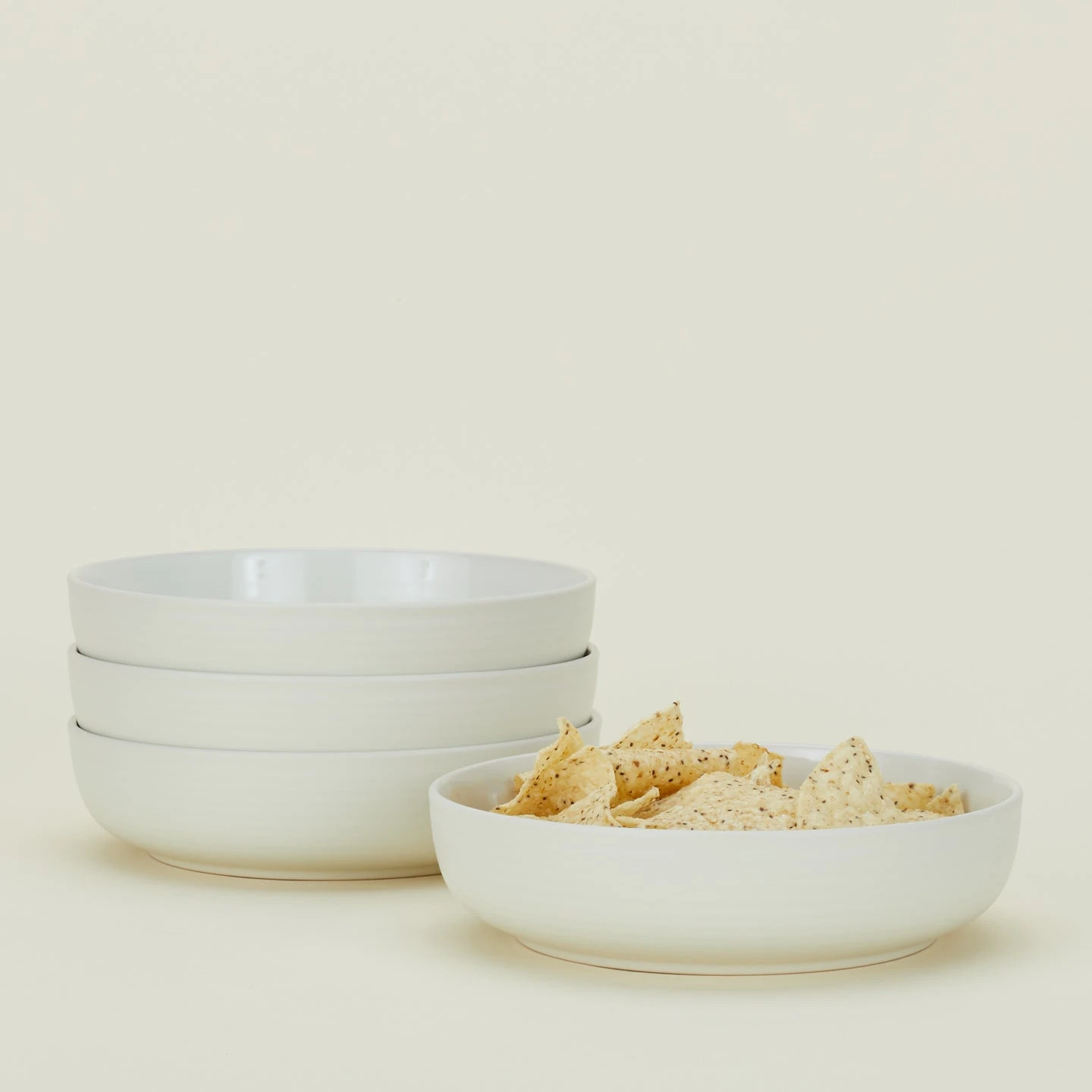 Essential Low Bowl, Set Of 4 - Bone