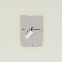 Simple Linen Fitted Sheet - Light Grey