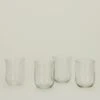 Small Seeded Glass, Set Of 4 - Clear