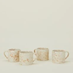Splatterware Mug, Set Of 4 - Latte