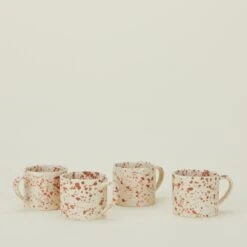 Splatterware Mug, Set Of 4 - Terra