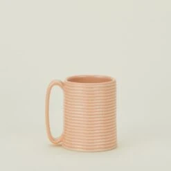 Tall Ribbed Mug - Blush